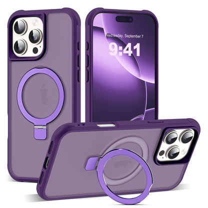 Translucent Magnetic Ring Stand Phone Case with Grip