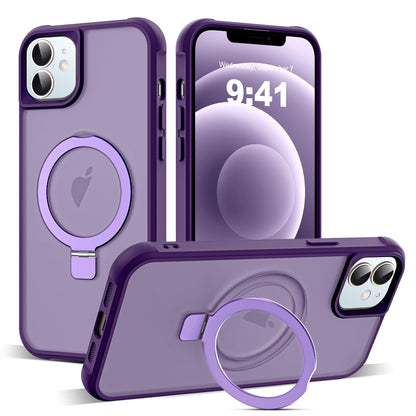 Translucent Magnetic Ring Stand Phone Case with Grip
