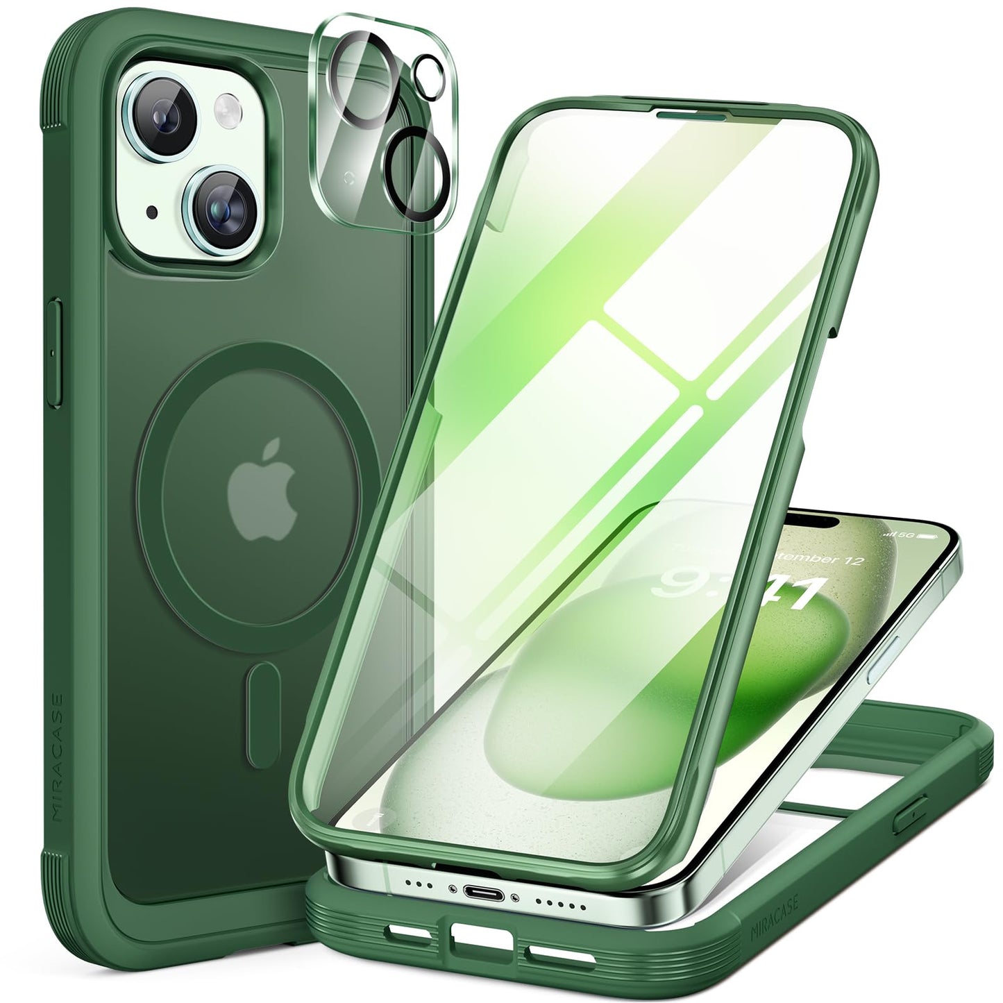 Miracase Full Body for iPhone All Series Glass Case