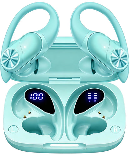 Wireless Earbuds with 80-Hour Playtime and Ear Hooks