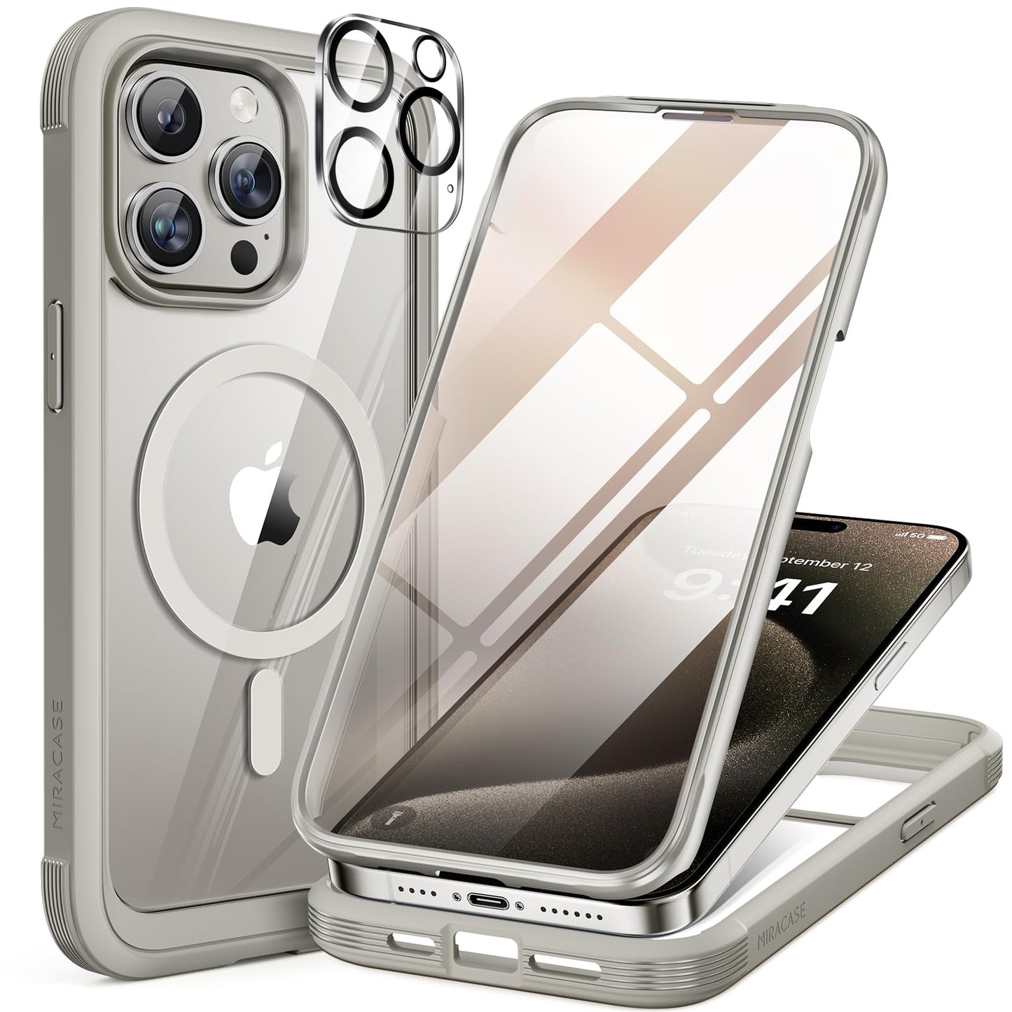 Miracase Full Body for iPhone All Series Glass Case
