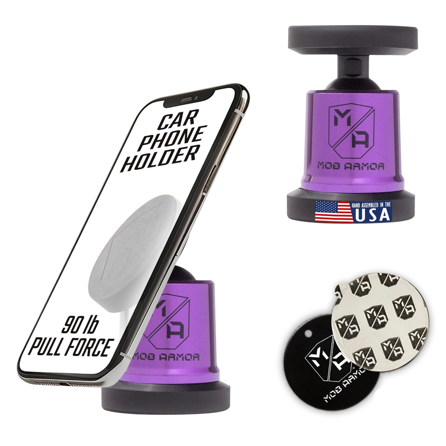 Magnetic Car Phone Mount with 360° Rotation