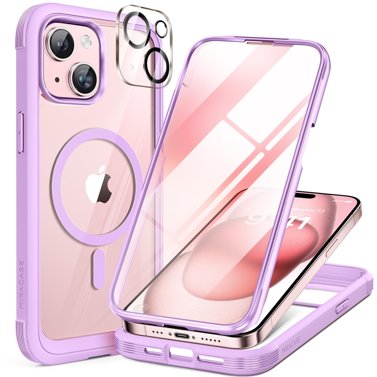 Miracase Full Body for iPhone All Series Glass Case