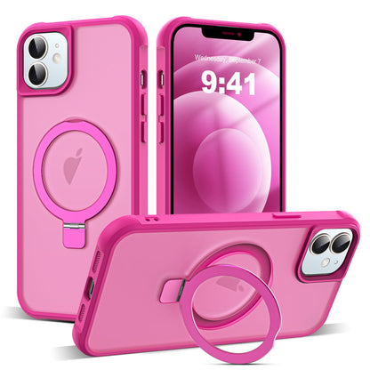 Translucent Magnetic Ring Stand Phone Case with Grip