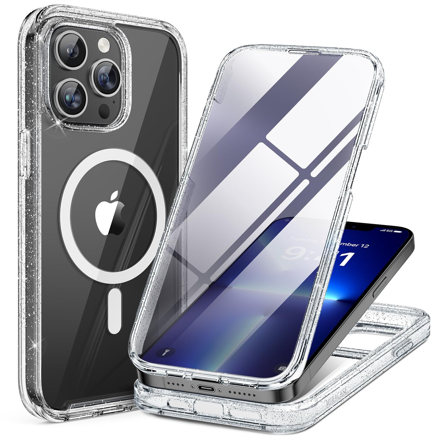 Miracase Full Body for iPhone All Series Glass Case
