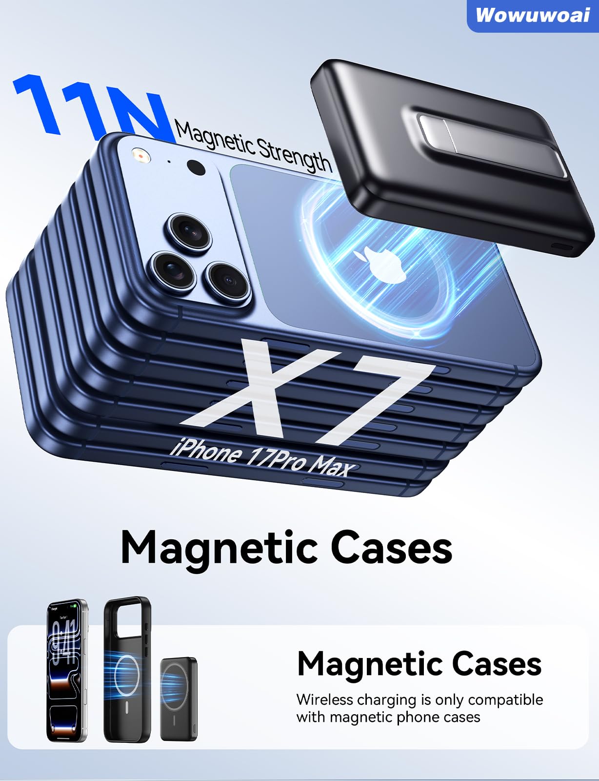 10,000mAh Wireless Power Bank with Stand
