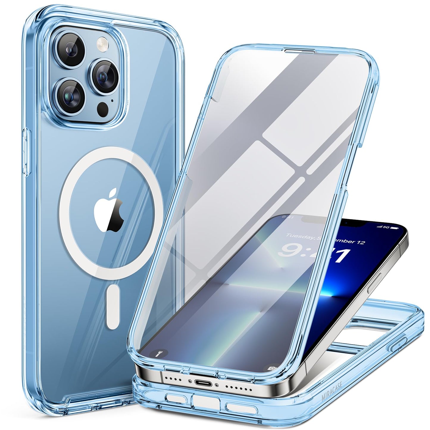 Miracase Full Body for iPhone All Series Glass Case