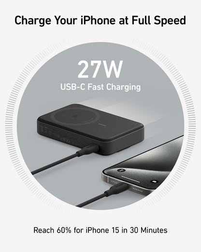 10,000mAh Magnetic Wireless Power Bank with Stand