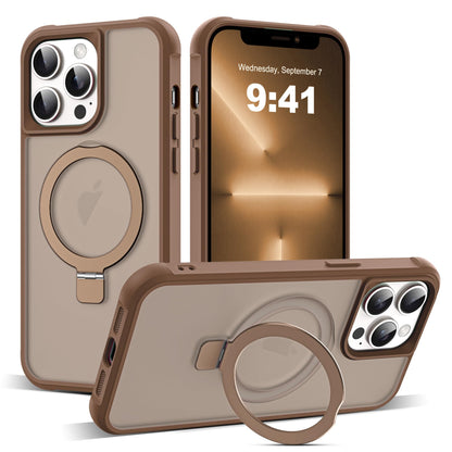 Translucent Magnetic Ring Stand Phone Case with Grip