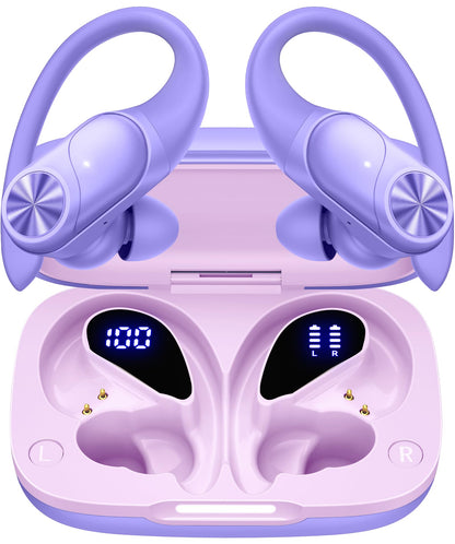 Wireless Earbuds with 80-Hour Playtime and Ear Hooks