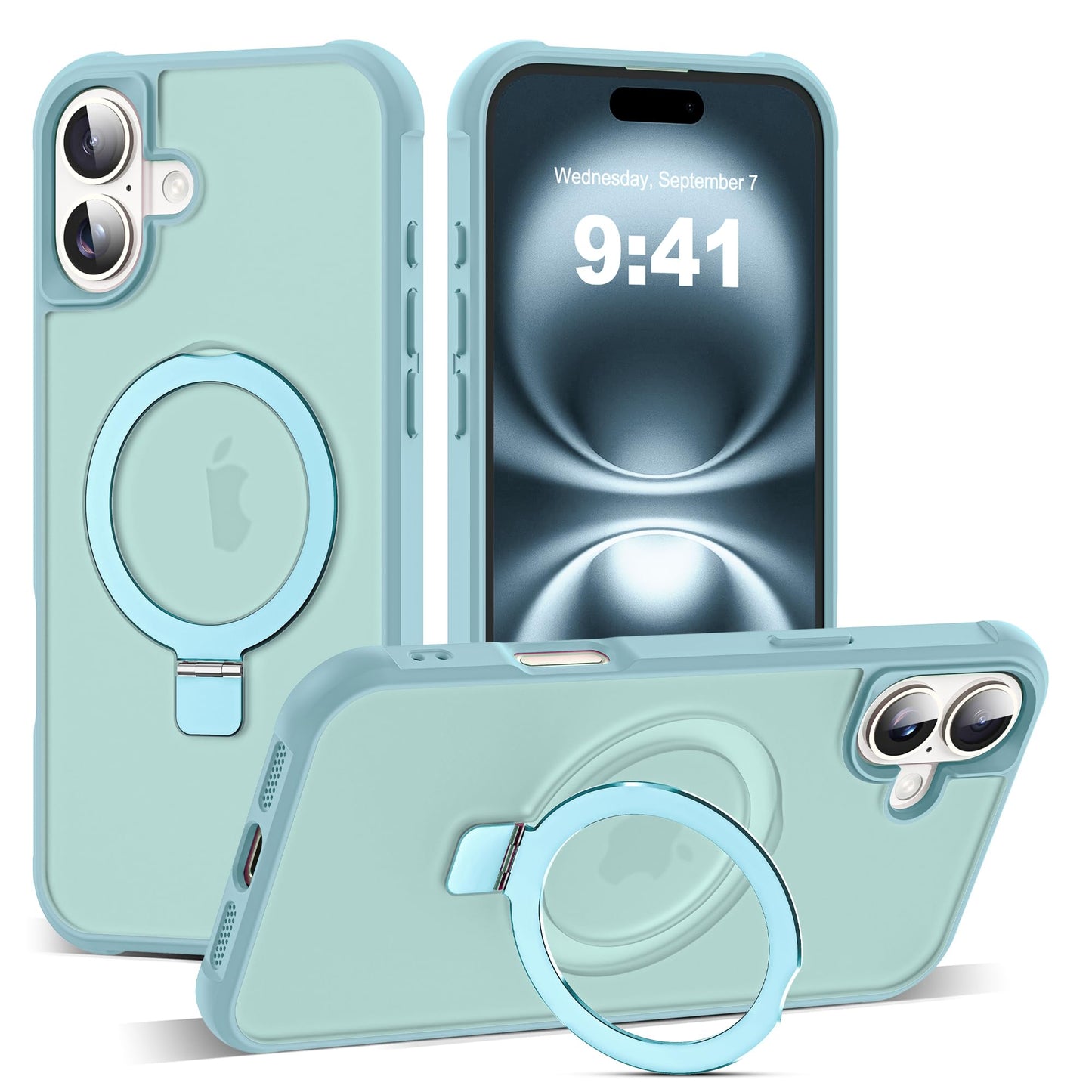 Translucent Magnetic Ring Stand Phone Case with Grip