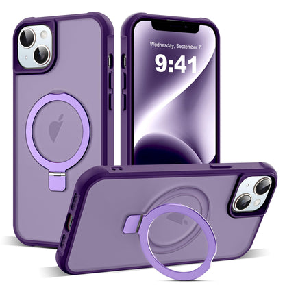 Translucent Magnetic Ring Stand Phone Case with Grip