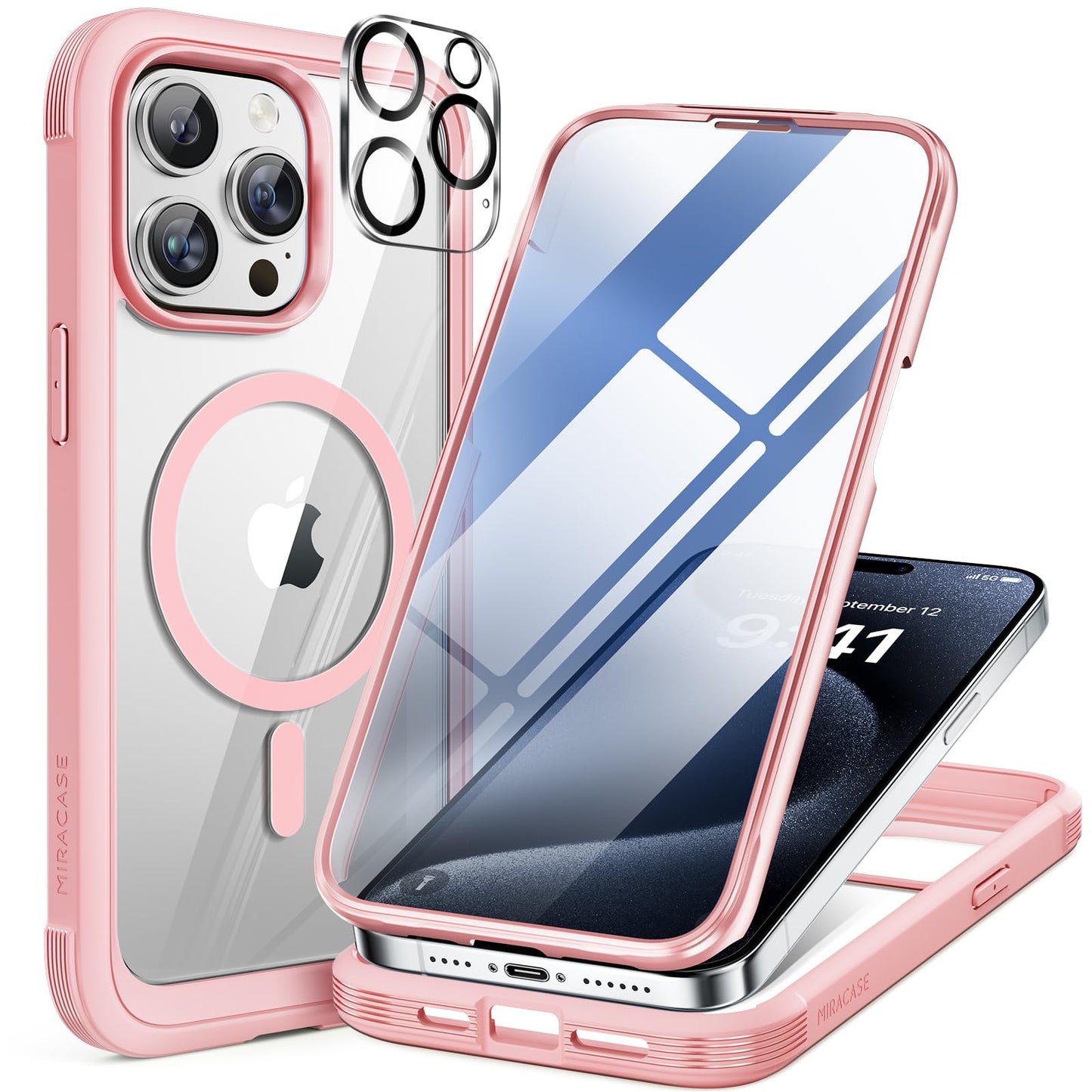 Miracase Full Body for iPhone All Series Glass Case