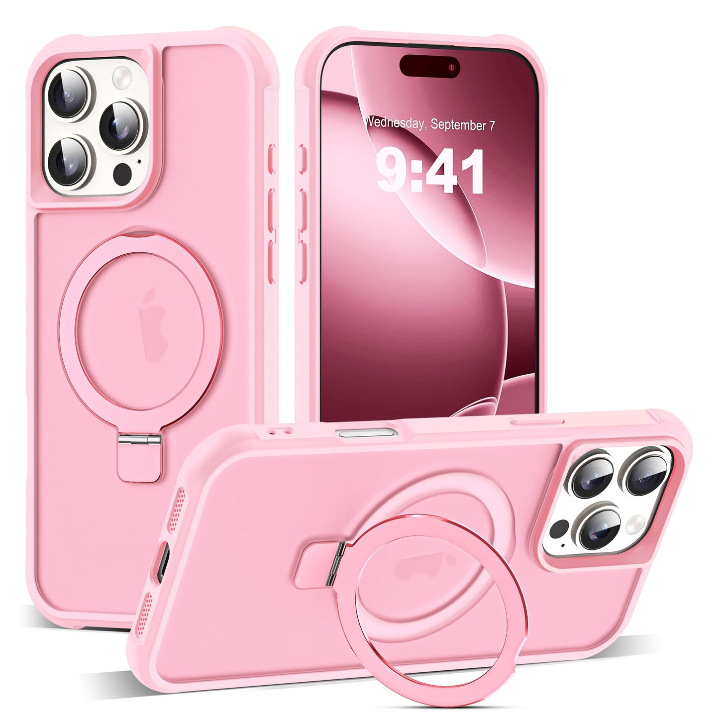 Translucent Magnetic Ring Stand Phone Case with Grip