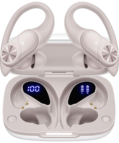 Wireless Earbuds with 80-Hour Playtime and Ear Hooks