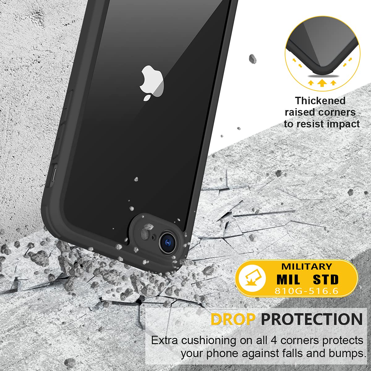 Miracase Full Body for iPhone All Series Glass Case