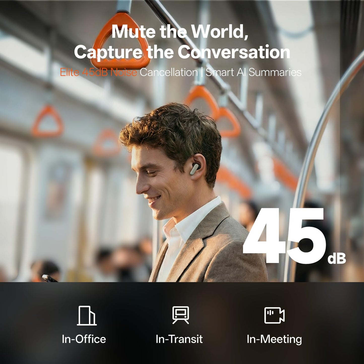 AI Voice Recorder Earbuds with Transcription & ANC