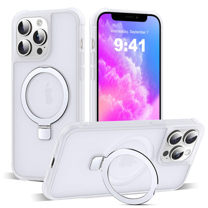 Translucent Magnetic Ring Stand Phone Case with Grip