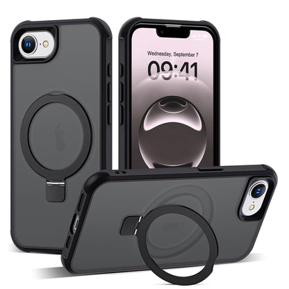 Translucent Magnetic Ring Stand Phone Case with Grip