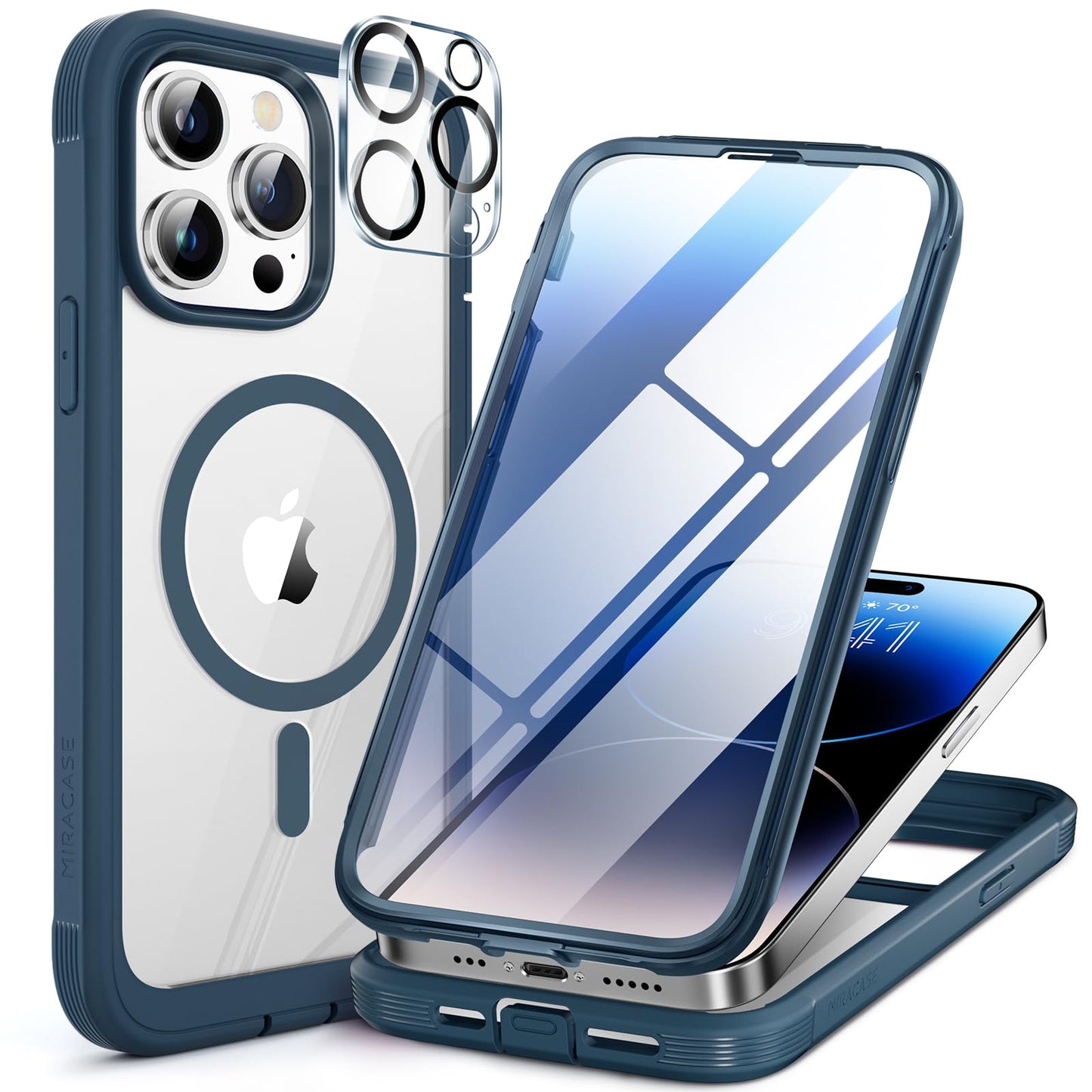 Miracase Full Body for iPhone All Series Glass Case