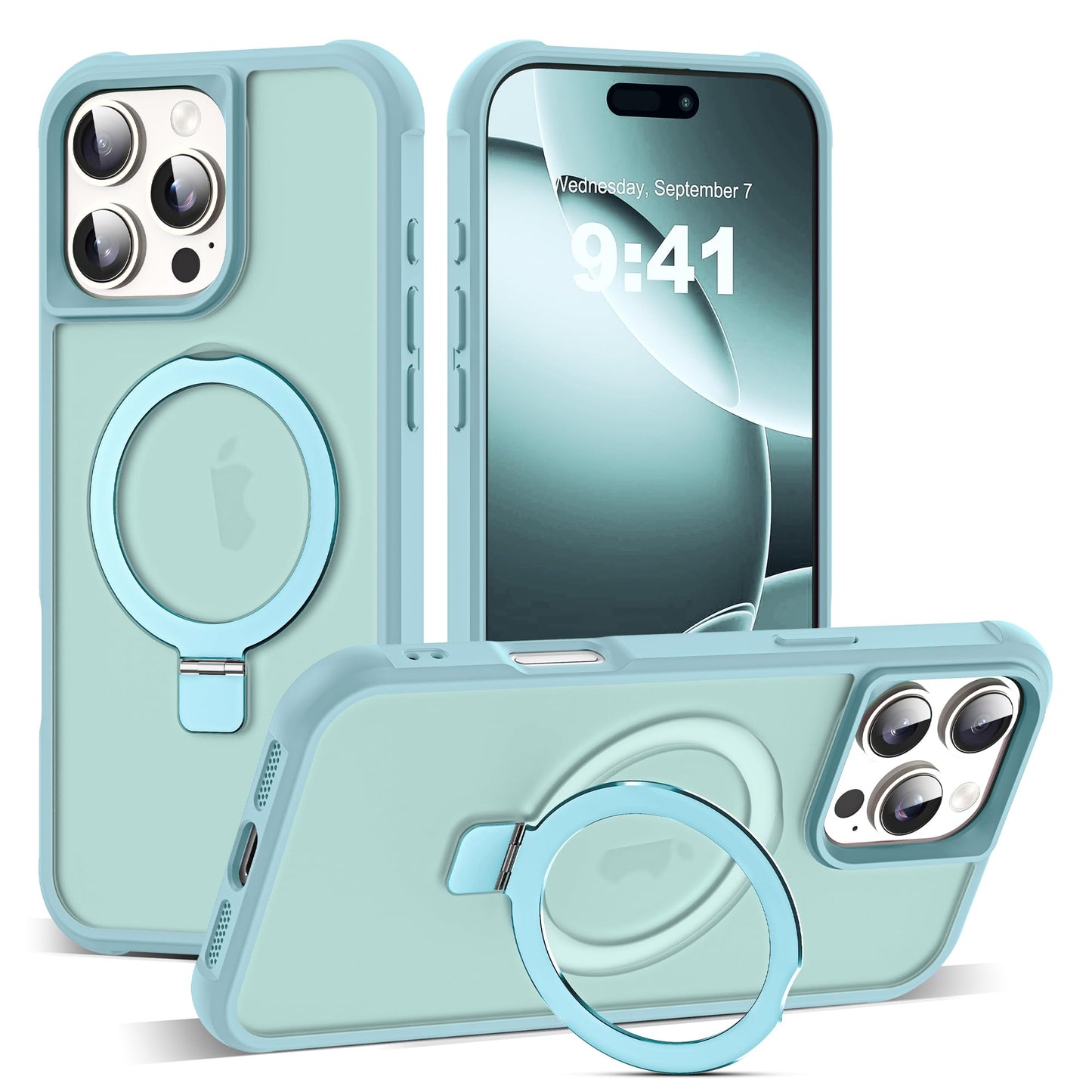 Translucent Magnetic Ring Stand Phone Case with Grip