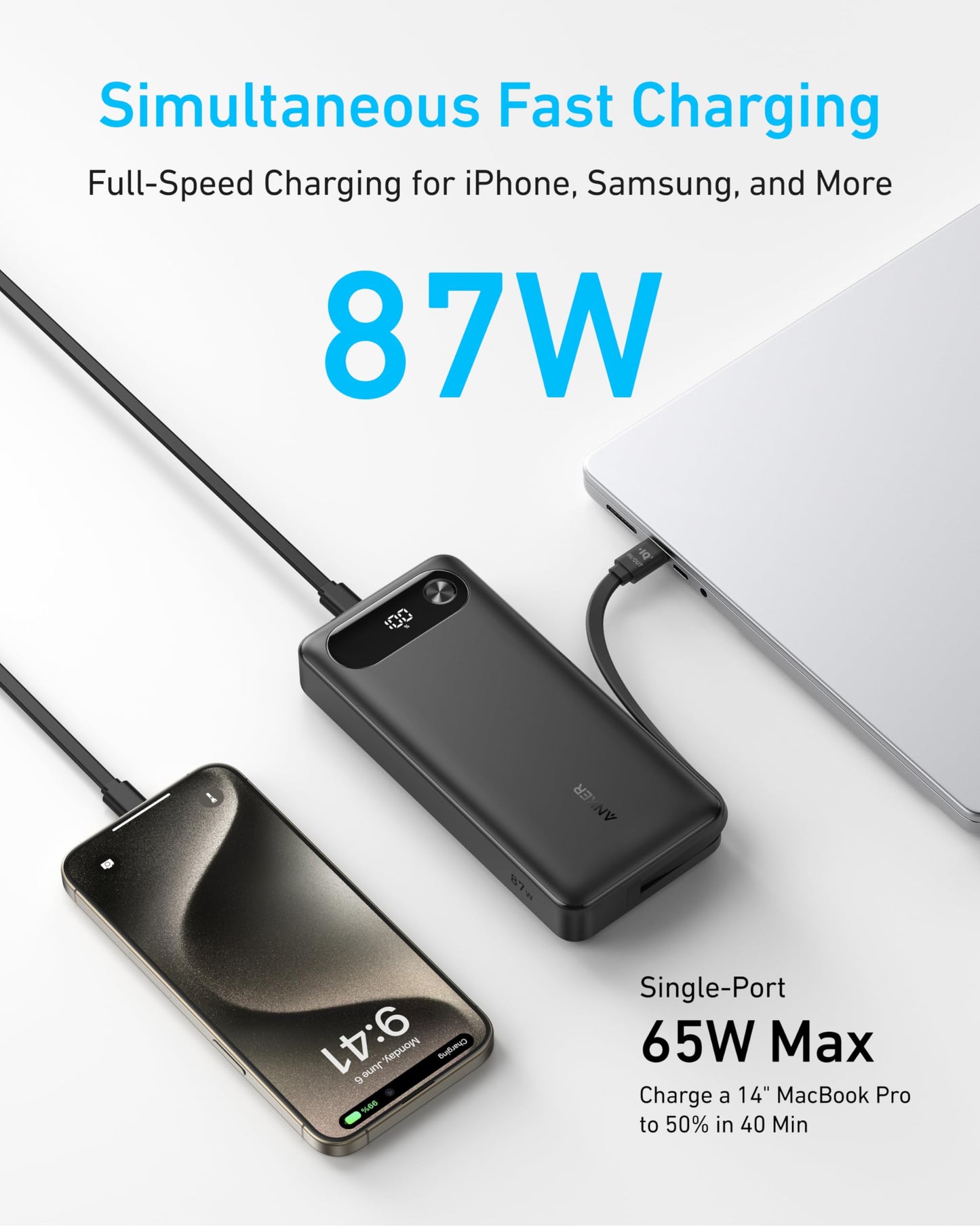 20,000mAh 200W Fast Charging Power Bank