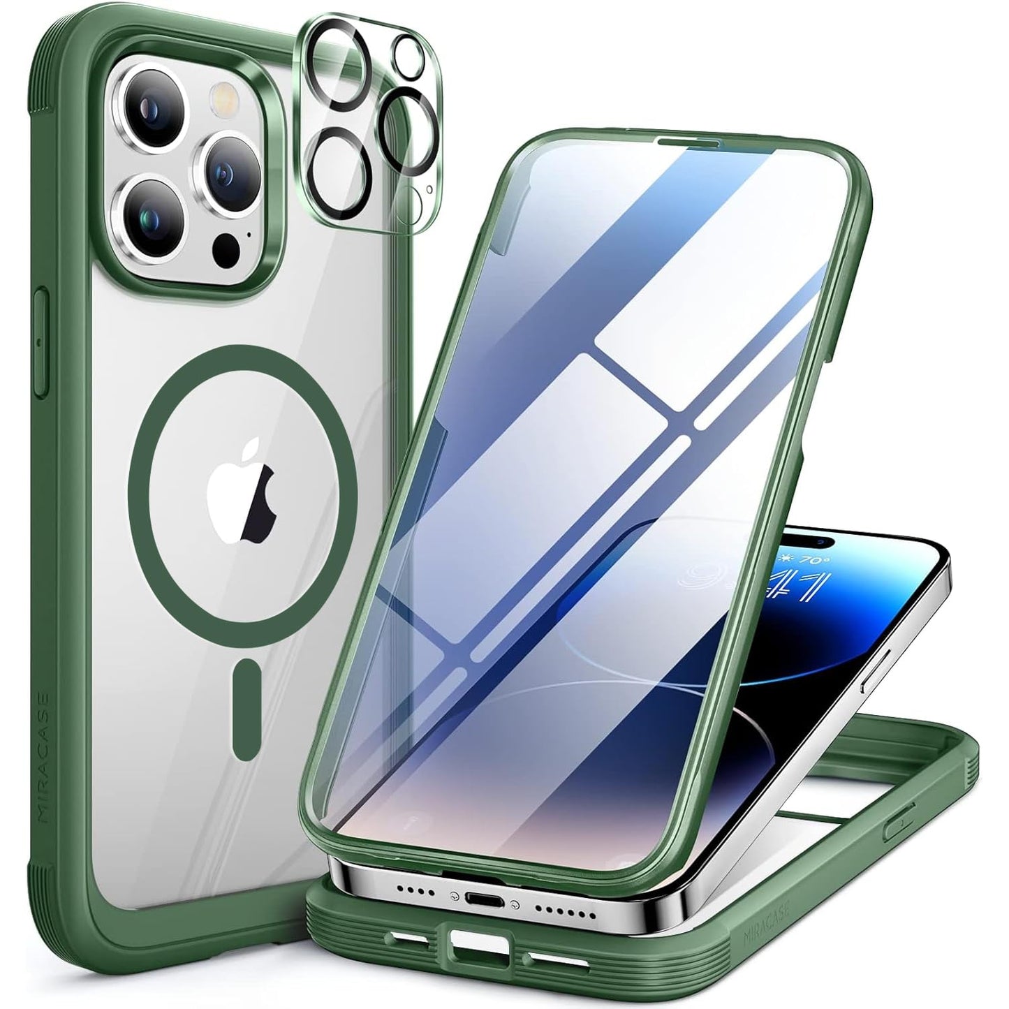 Miracase Full Body for iPhone All Series Glass Case