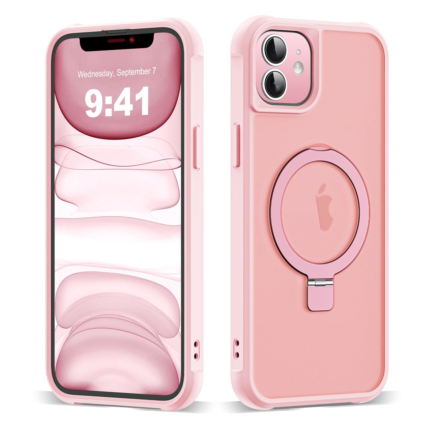 Translucent Magnetic Ring Stand Phone Case with Grip