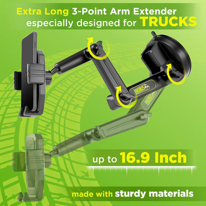 Heavy Duty Truck Phone Mount with Extended Arm