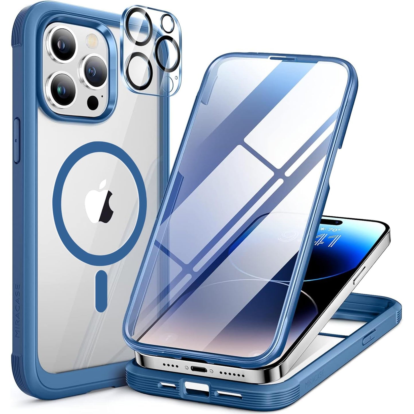 Miracase Full Body for iPhone All Series Glass Case