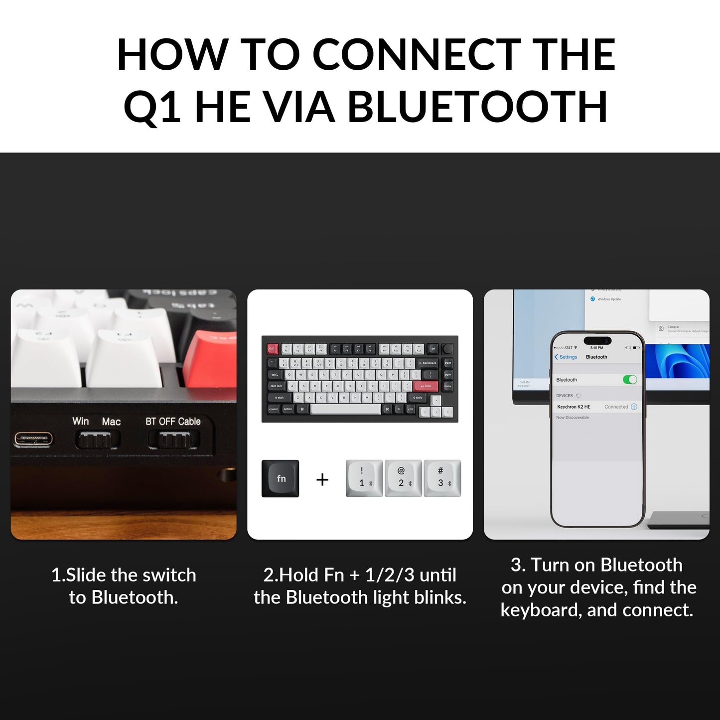 Q1 HE Hot Swappable RGB Mechanical Keyboard Knob