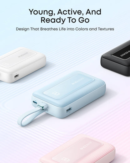 20,000mAh Fast Charging Power Bank with Built-In USB-C Cable