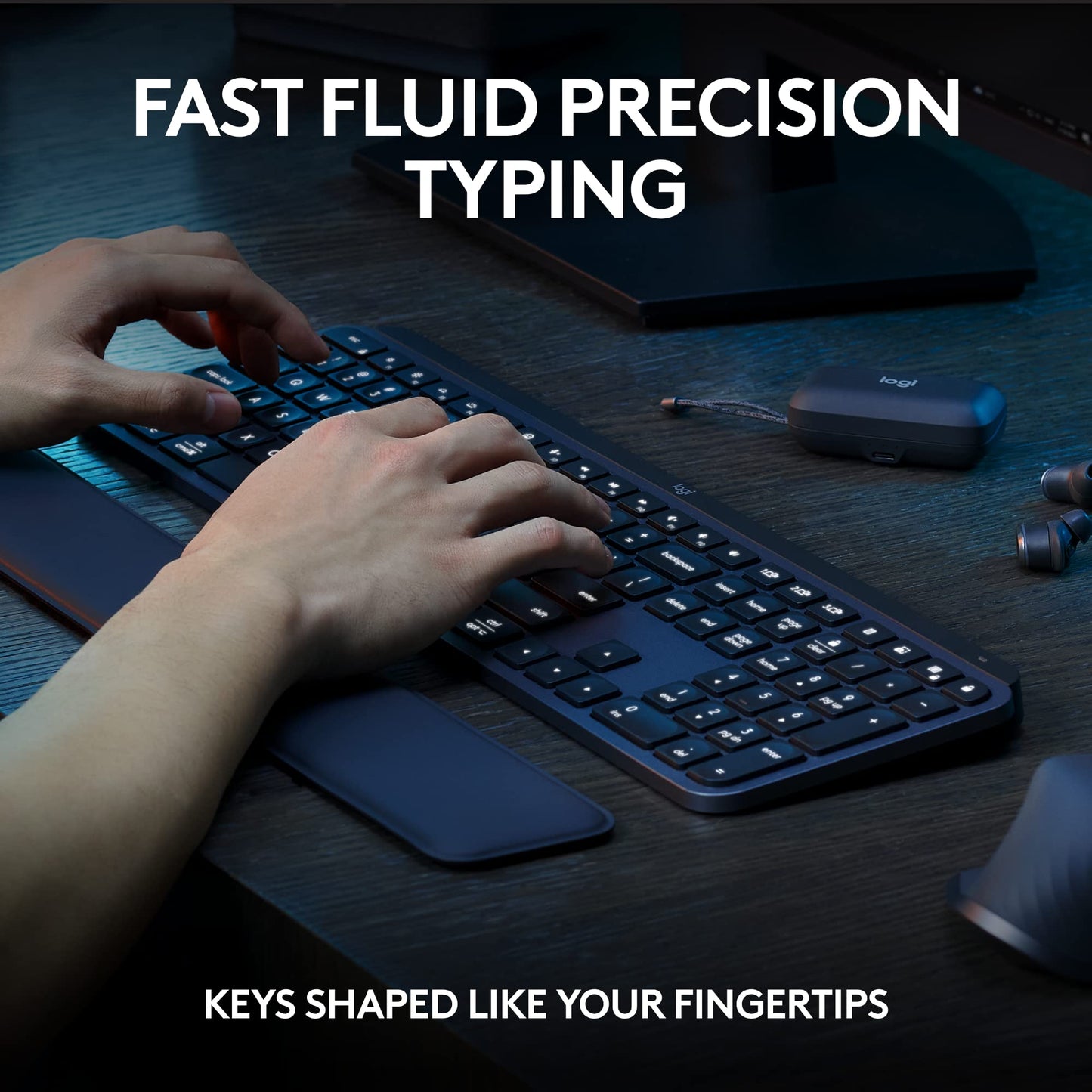 Wireless Keyboard and Mouse Combo with Palm Rest