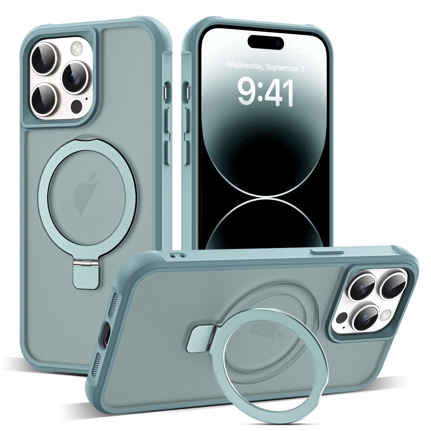 Translucent Magnetic Ring Stand Phone Case with Grip