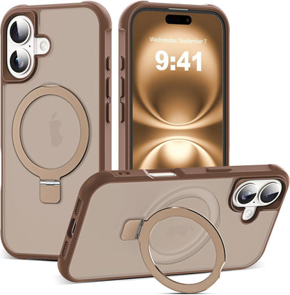 Translucent Magnetic Ring Stand Phone Case with Grip