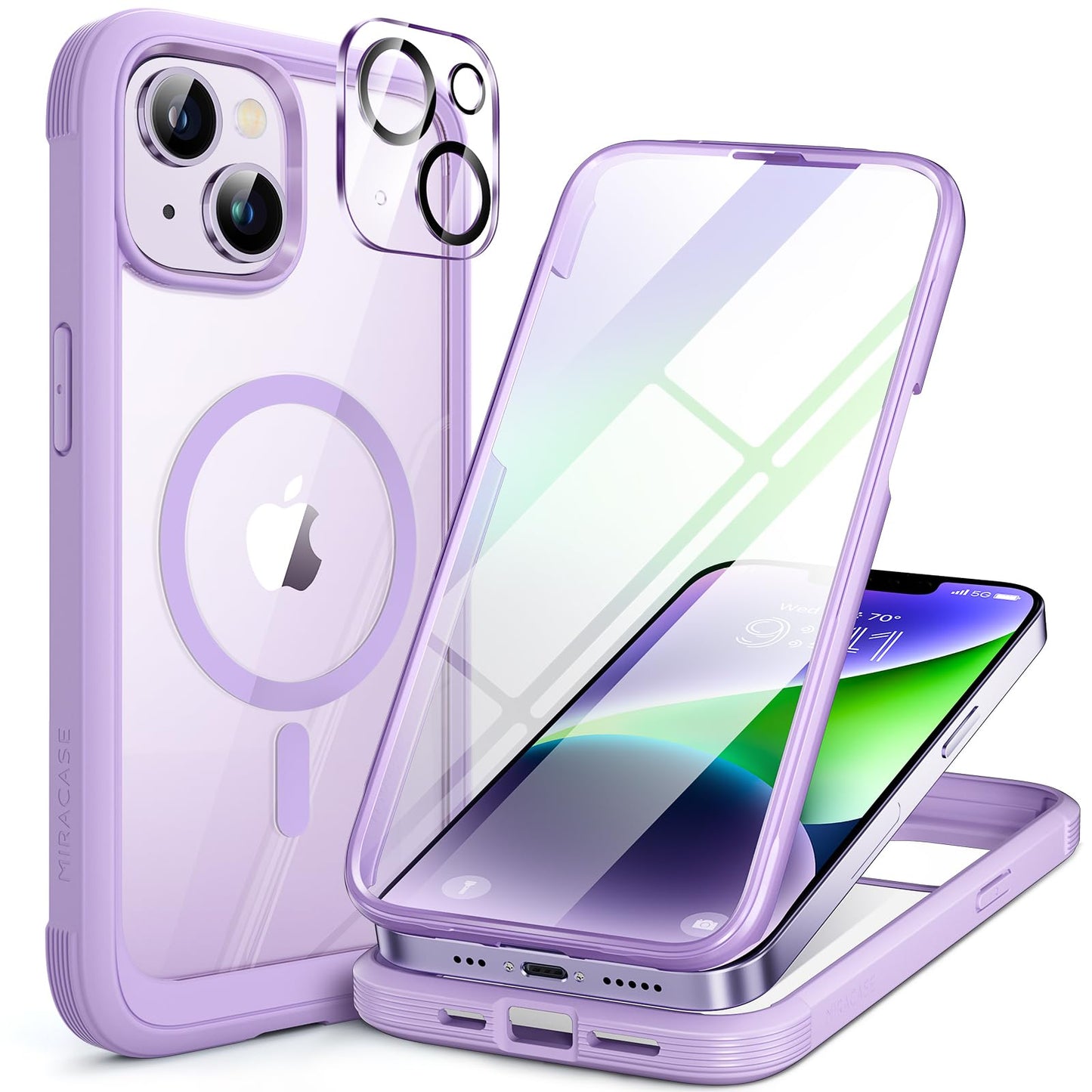 Miracase Full Body for iPhone All Series Glass Case