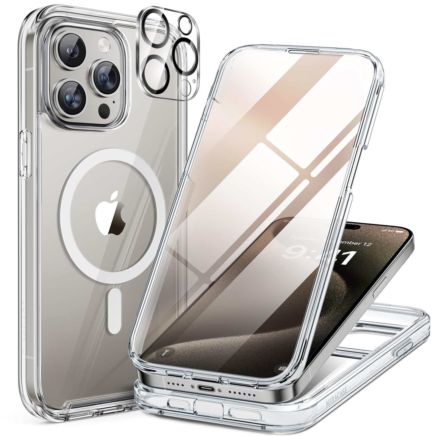 Miracase Full Body for iPhone All Series Glass Case