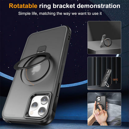 Translucent Magnetic Ring Stand Phone Case with Grip