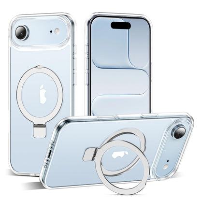 Translucent Magnetic Ring Stand Phone Case with Grip