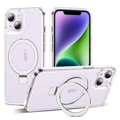 Translucent Magnetic Ring Stand Phone Case with Grip