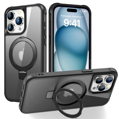 Translucent Magnetic Ring Stand Phone Case with Grip