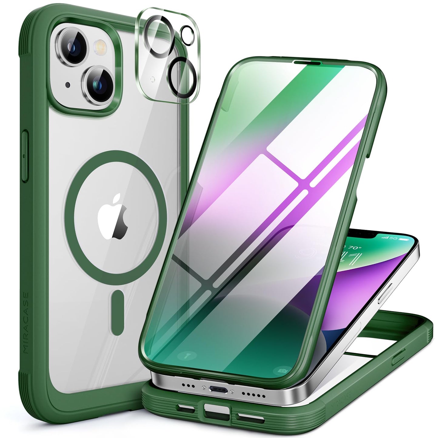 Miracase Full Body for iPhone All Series Glass Case
