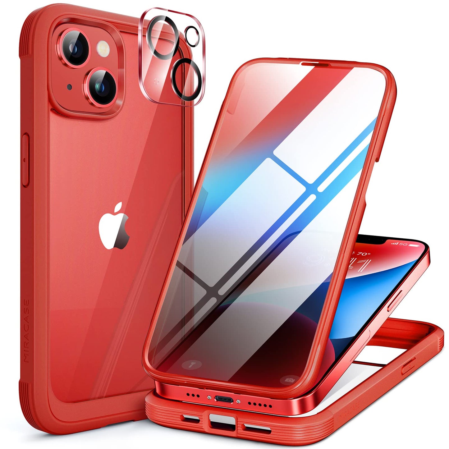 Miracase Full Body for iPhone All Series Glass Case
