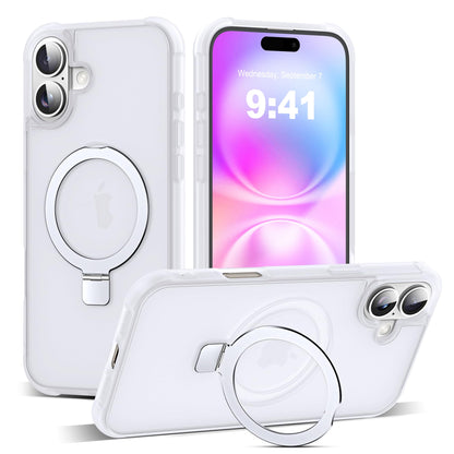 Translucent Magnetic Ring Stand Phone Case with Grip