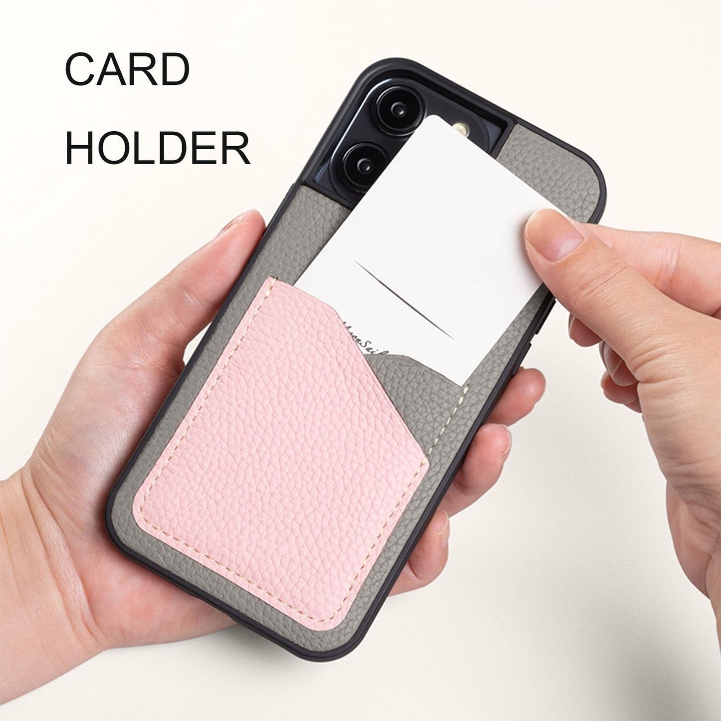 Leather Card Slot Phone Case with Anti-Drop Protection