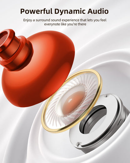 Wireless Earbuds with 80-Hour Playtime and Ear Hooks