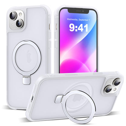 Translucent Magnetic Ring Stand Phone Case with Grip