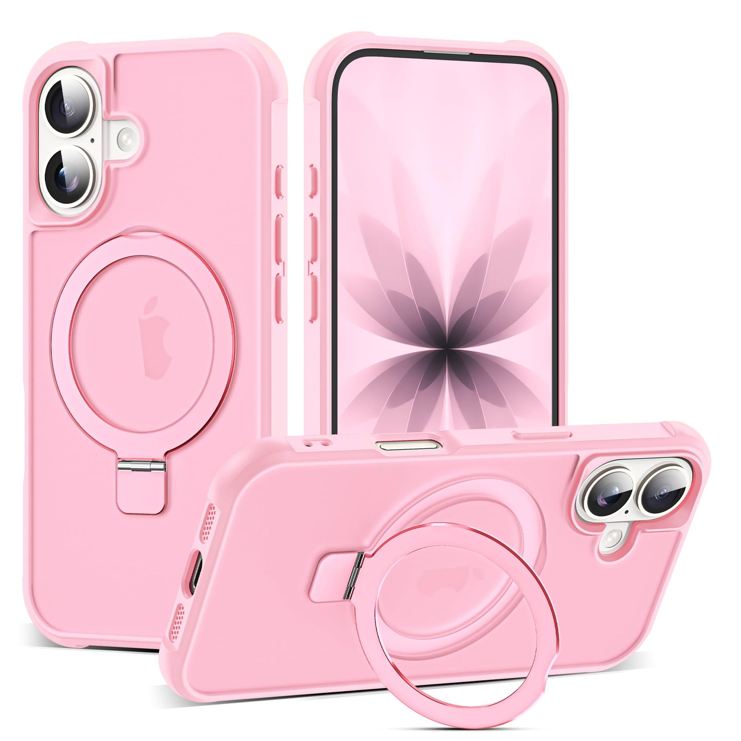 Translucent Magnetic Ring Stand Phone Case with Grip