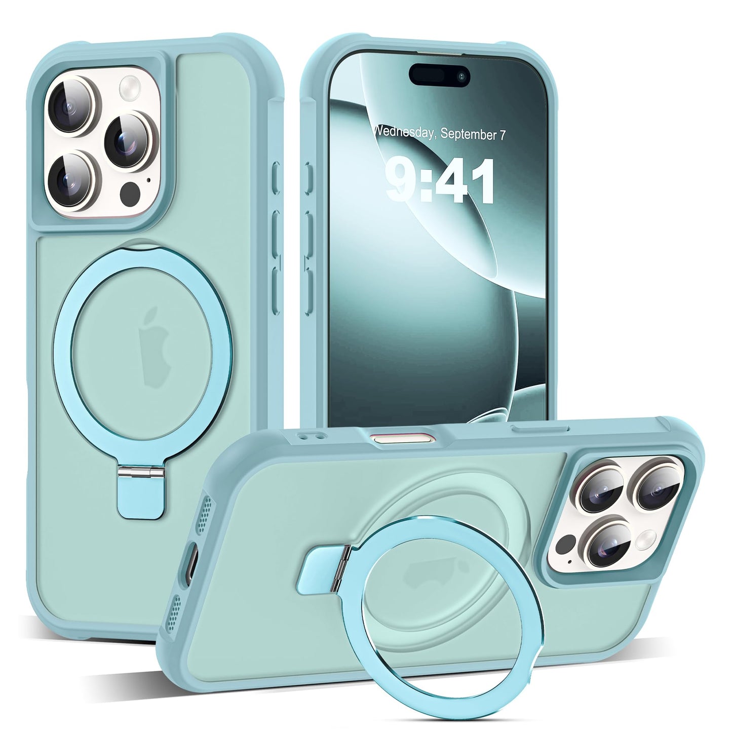 Translucent Magnetic Ring Stand Phone Case with Grip