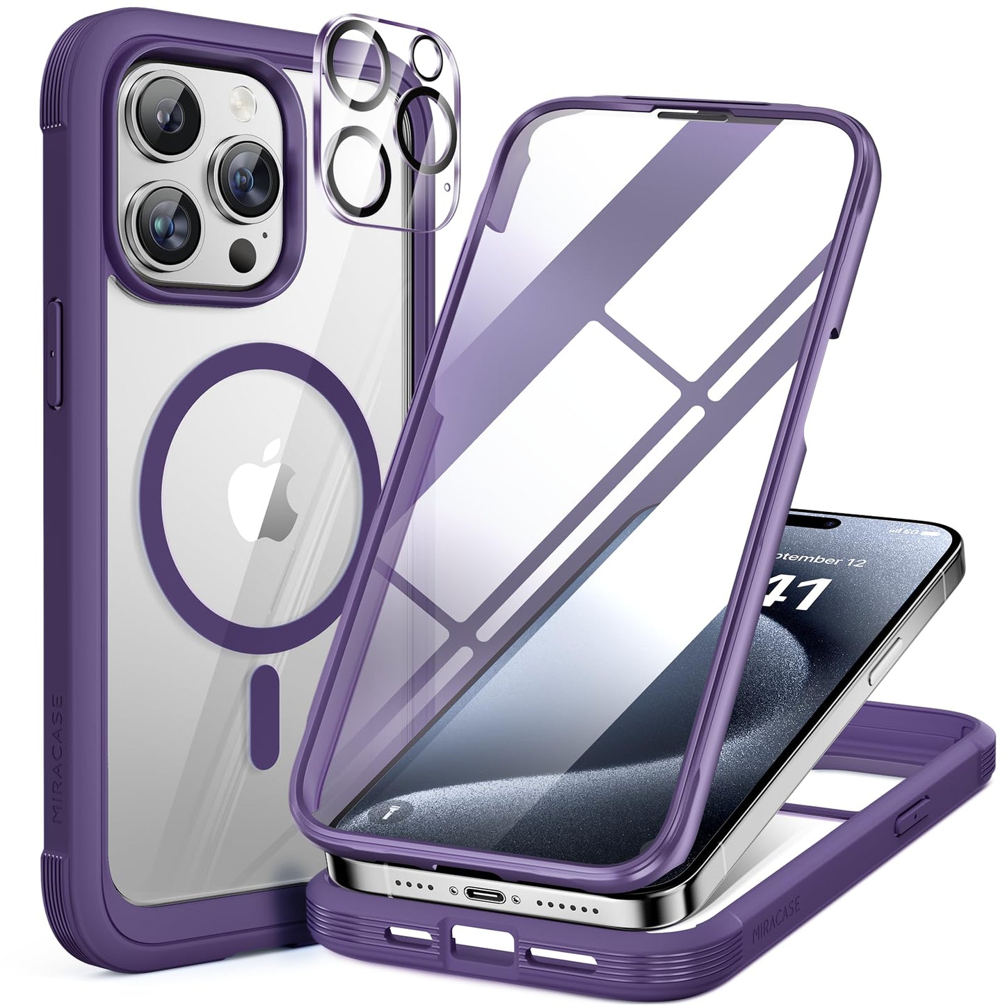 Miracase Full Body for iPhone All Series Glass Case